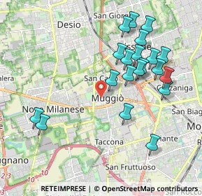 Mappa Via Bruno Buozzi, 20835 Muggiò MB, Italia (2.022)