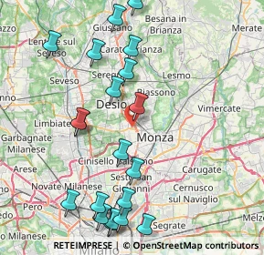 Mappa Via Ciro Menotti, 20053 Muggiò MB, Italia (9.428)