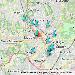 Mappa Via Ciro Menotti, 20053 Muggiò MB, Italia (1.74833)