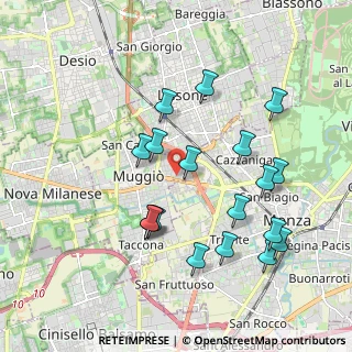 Mappa Via Ciro Menotti, 20053 Muggiò MB, Italia (1.94333)