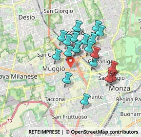 Mappa Via Ciro Menotti, 20053 Muggiò MB, Italia (1.459)