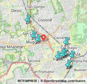 Mappa Via Ciro Menotti, 20053 Muggiò MB, Italia (2.17455)