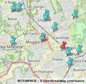 Mappa Via Ciro Menotti, 20053 Muggiò MB, Italia (2.47667)