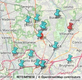Mappa Via Ciro Menotti, 20053 Muggiò MB, Italia (4.3575)