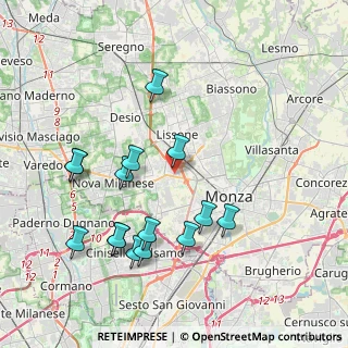 Mappa Via Ciro Menotti, 20053 Muggiò MB, Italia (4.10867)