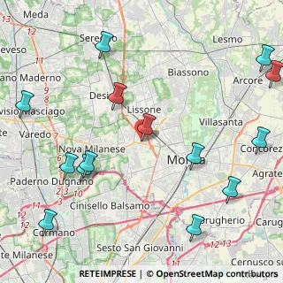 Mappa Via Ciro Menotti, 20053 Muggiò MB, Italia (5.57857)