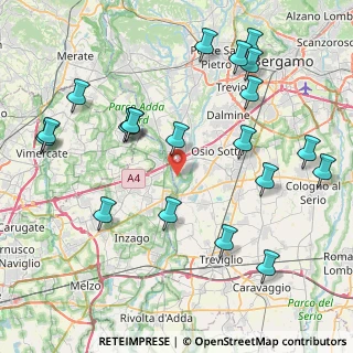 Mappa Via C. Battisti, 24042 Capriate San Gervasio BG, Italia (9.5825)