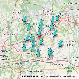 Mappa Via C. Battisti, 24042 Capriate San Gervasio BG, Italia (6.7095)