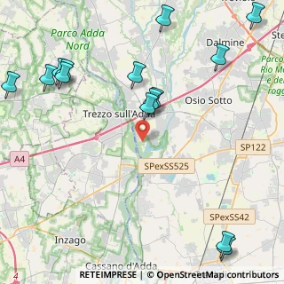 Mappa Via C. Battisti, 24042 Capriate San Gervasio BG, Italia (5.71929)