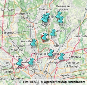 Mappa Via Orsenigo, 20834 Nova Milanese MB, Italia (6.9325)