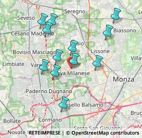 Mappa Via Orsenigo, 20834 Nova Milanese MB, Italia (3.54917)