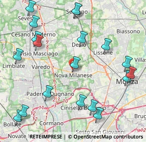 Mappa Via Orsenigo, 20834 Nova Milanese MB, Italia (5.21842)