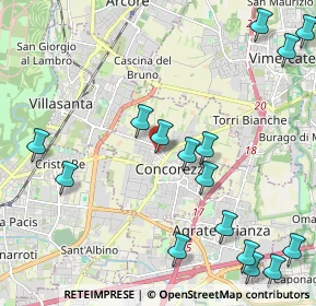Mappa Via Monte Grappa, 20049 Concorezzo MB, Italia (2.79176)