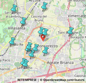 Mappa Via Monte Grappa, 20049 Concorezzo MB, Italia (2.08571)