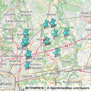 Mappa Via Ampere, 20875 Burago di Molgora MB, Italia (7.08231)