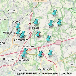 Mappa Via Ampere, 20875 Burago di Molgora MB, Italia (4.08467)