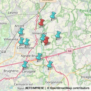 Mappa Via Ampere, 20875 Burago di Molgora MB, Italia (3.61091)