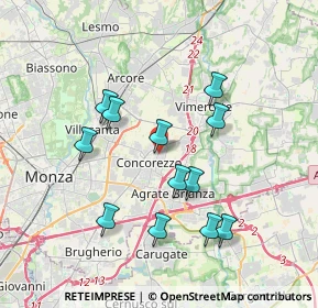 Mappa Via Cadore, 20049 Concorezzo MB, Italia (3.425)