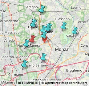 Mappa Via Carlo Cattaneo, 20835 Muggiò MB, Italia (3.17308)