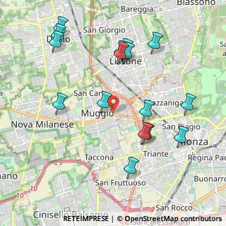 Mappa Via Carlo Cattaneo, 20835 Muggiò MB, Italia (2.21688)