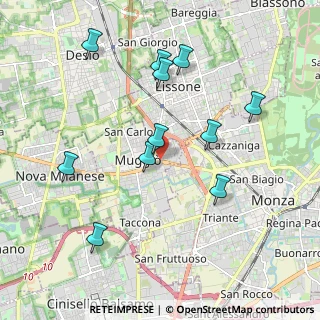 Mappa Via Carlo Cattaneo, 20835 Muggiò MB, Italia (1.99182)