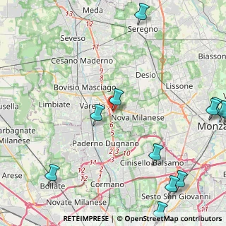 Mappa Via Torino, 20039 Varedo MB, Italia (6.41833)