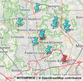 Mappa Via Torino, 20039 Varedo MB, Italia (3.40636)