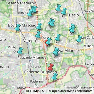 Mappa Via Torino, 20039 Varedo MB, Italia (2.213)