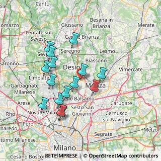 Mappa Via Michelangelo Buonarroti, 20053 Muggiò MB, Italia (6.70267)