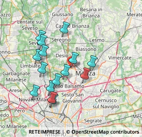 Mappa Via Michelangelo Buonarroti, 20053 Muggiò MB, Italia (6.70267)