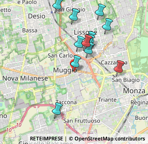 Mappa Via Michelangelo Buonarroti, 20053 Muggiò MB, Italia (1.78615)