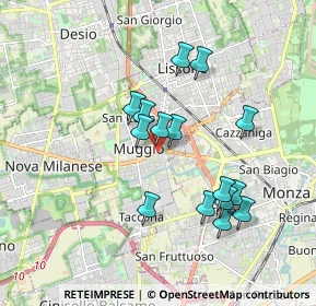 Mappa Via Michelangelo Buonarroti, 20053 Muggiò MB, Italia (1.62533)