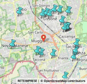 Mappa Via Michelangelo Buonarroti, 20053 Muggiò MB, Italia (2.451)