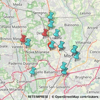 Mappa Via Santa Elisabetta, 20835 Muggiò MB, Italia (3.50867)