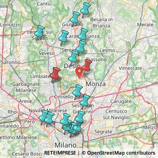 Mappa Via Santa Elisabetta, 20835 Muggiò MB, Italia (9.1535)