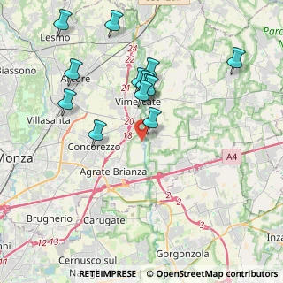 Mappa Viale dell'industria, 20875 Burago di Molgora MB, Italia (3.90769)