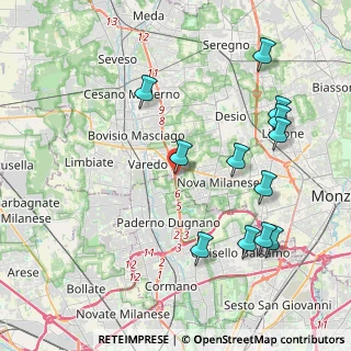 Mappa Via Bergamo, 20814 Varedo MB, Italia (4.4975)