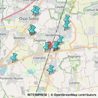 Mappa Via Madrid, 24040 Verdellino BG, Italia (1.92308)