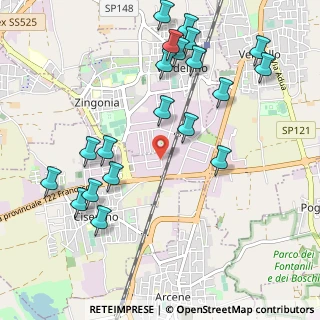 Mappa Via Madrid, 24040 Verdellino BG, Italia (1.182)