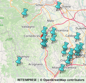 Mappa Via Campagnola, 36073 Cornedo vicentino VI, Italia (9.0015)