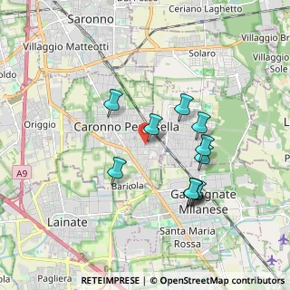Mappa Via Bainsizza, 21042 Caronno Pertusella VA, Italia (1.65273)