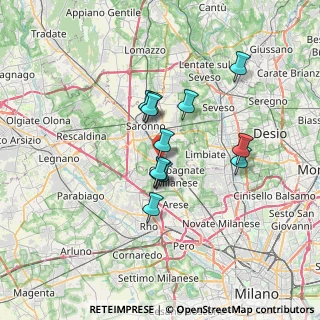 Mappa Via Bainsizza, 21042 Caronno Pertusella VA, Italia (5.1775)