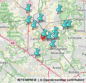 Mappa Via Lecco, 21042 Caronno Pertusella VA, Italia (3.18846)