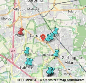 Mappa Via Lecco, 21042 Caronno Pertusella VA, Italia (2.29615)