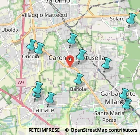 Mappa Via Lecco, 21042 Caronno Pertusella VA, Italia (2.91333)