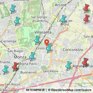 Mappa Via della Villora, 20900 Monza MB, Italia (3.26786)