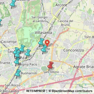 Mappa Via della Villora, 20900 Monza MB, Italia (2.86)