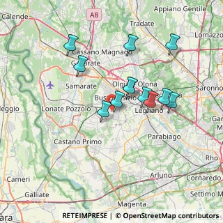 Mappa Via Basilico Aristide, 21052 Busto Arsizio VA, Italia (6.20917)