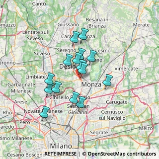 Mappa Via Giuseppe Mazzini, 20835 Monza MB, Italia (5.51867)