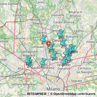 Mappa Zona Produttiva Nord Est, 20030 Paderno Dugnano MI, Italia (6.45077)